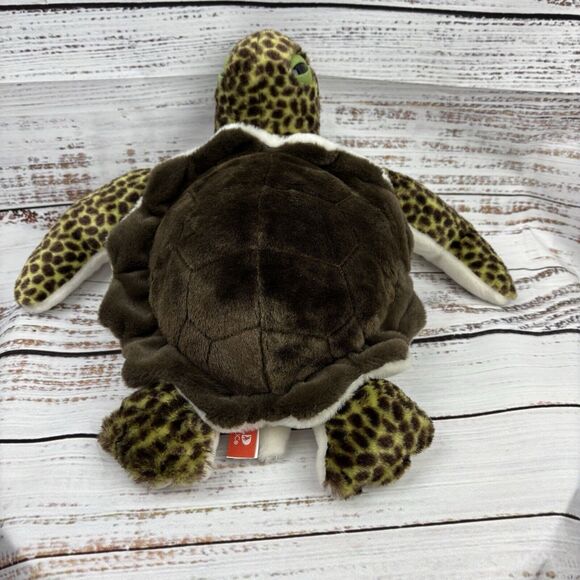 Wild Republic Green Sea Turtle Cuddlekins Stuffed Animal - 15" EUC‎ Soft Cuddly - Picture 4 of 7